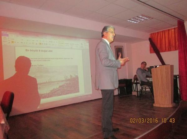 Doğal afetlere karşı korunma ile ilgili seminer düzenlendi.
